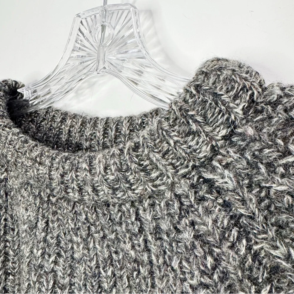 Vintage Dartmoor Jumpers Chunky Knit Gray 100% Wool Sweater Size XL - Picture 5 of 13